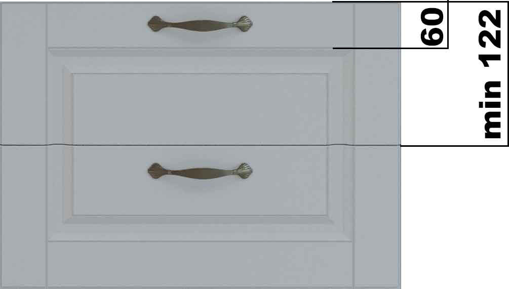 Длина и шинрина фасада из МДФ минимальные размеры: 214 мм