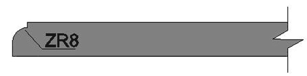Схема фрезеровки - чертеж закругленного края радиус 8 с кантом